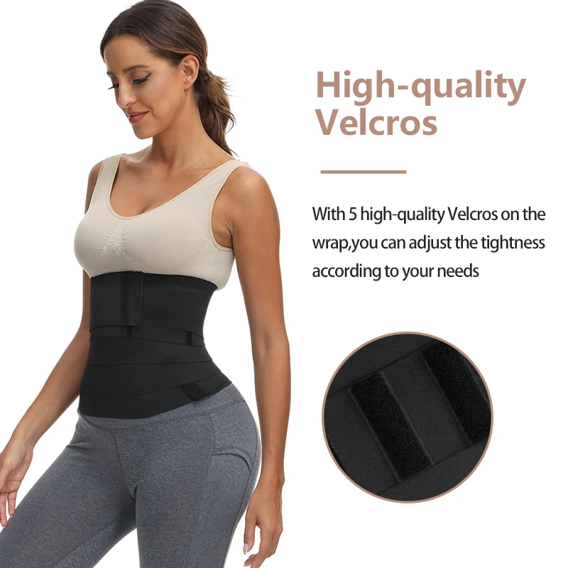 Waist Trainer Snatch Bandage Wrap Tummy Sweat Sauna Trimmer Belt For Women Belly Body Shaper Compression Band Weight Loss Sheath