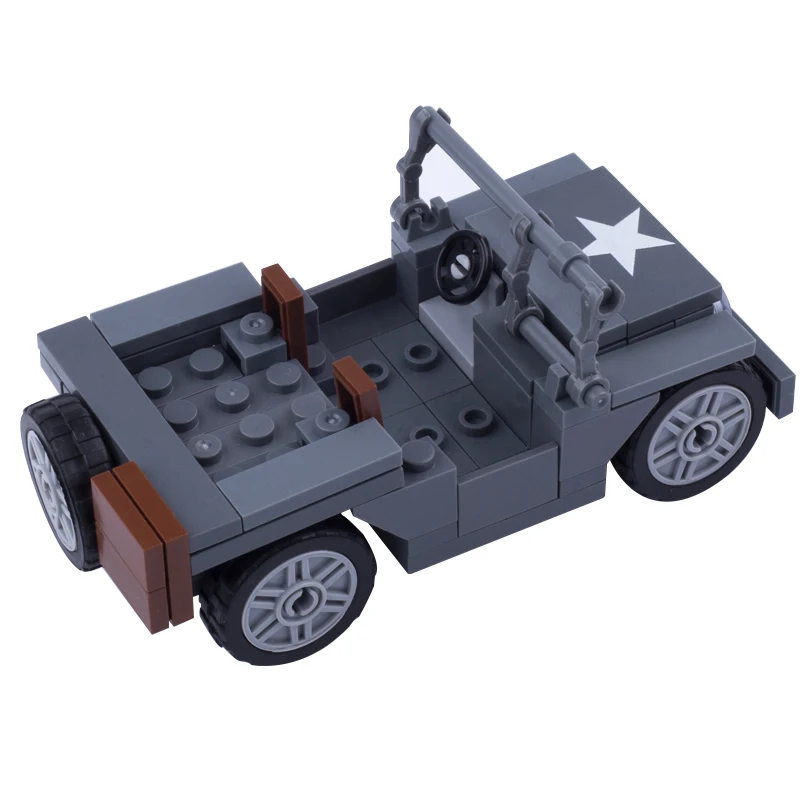 WW2 Building Blocks Car Military Off-road Vehicle German Sd Kfz 222 Armored Car MOC Compatible Solider Figures Gifts For Kids