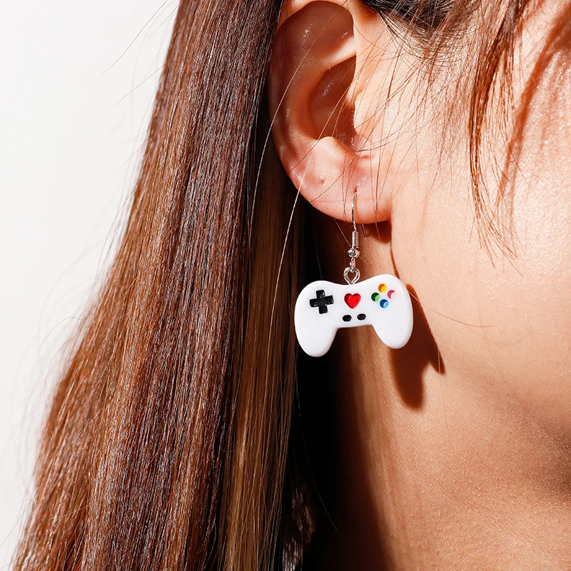 Funny Game Console Controller Earrings for Women Mini Cute Handle Dangles Earring Creative Jewelry Gift Game Girl Welfare