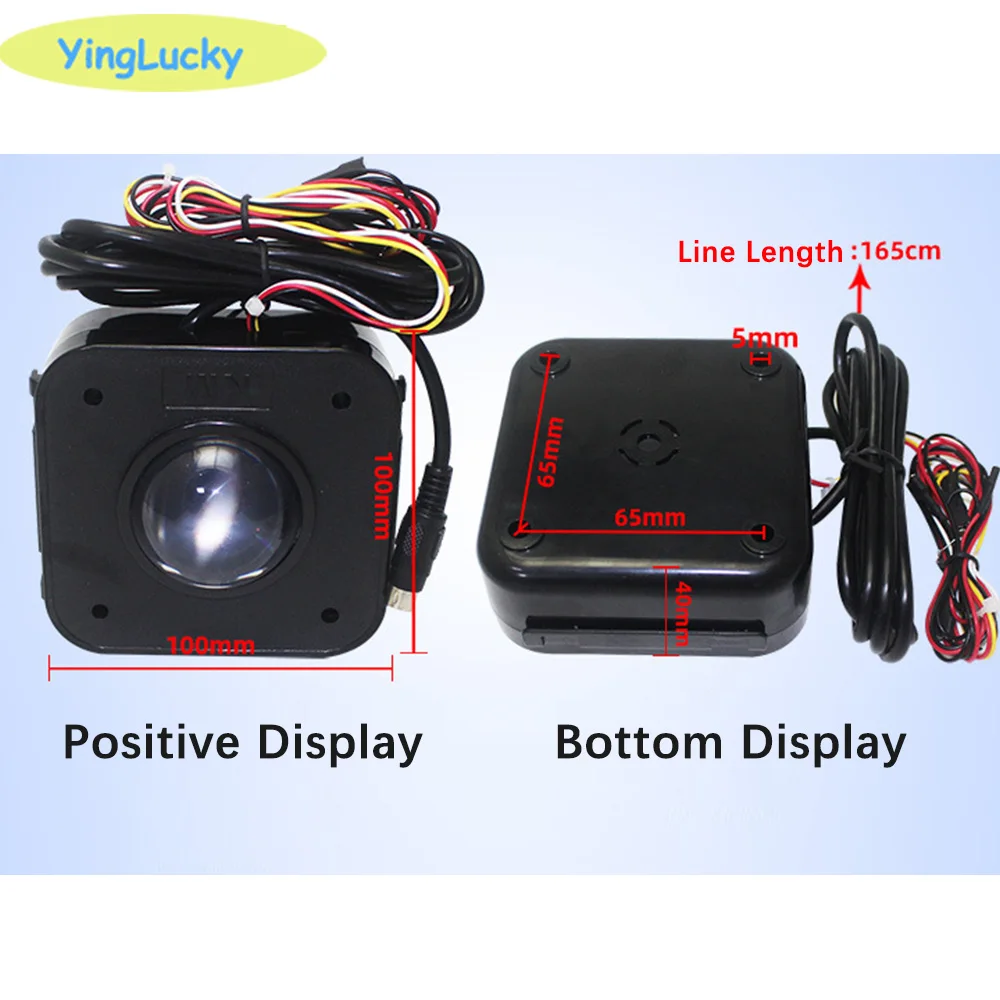 Arcade Trackball Illuminated 4.5cm Round LED Trackball Mouse PS/2 PCB Connector For Arcade