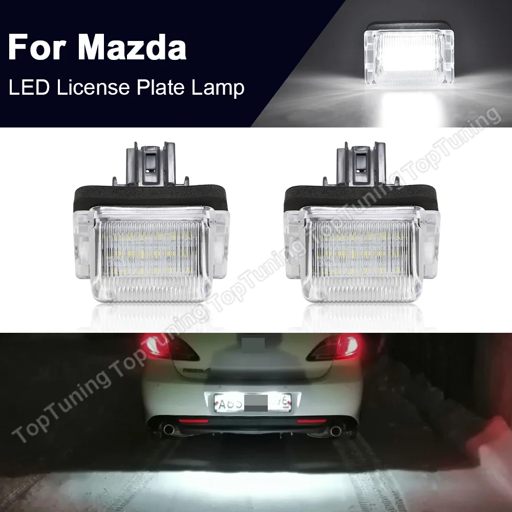 

2PCS For Mazda 5 2012-2014 For Mazda CX-9 2007 2008 2009 2010 2011 2012 2013 2014 2015 LED License Plate Light Number Plate Lamp