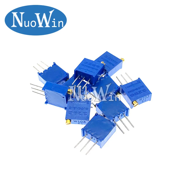 15valuesX1pcs=15pcs 100ohm-2Mohm 0.5w 3296 3296w Variable Resistors MultiTurn trimmer adjustable precision Potentiometer kit