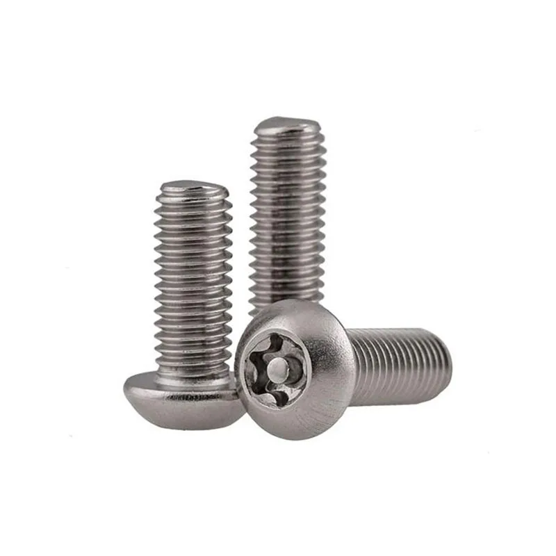 Cabeza redonda Torx M3-M10 con Pin, tornillos de seguridad antirrobo, cabeza de botón de seis lóbulos de acero inoxidable 304, pernos a prueba de manipulaciones