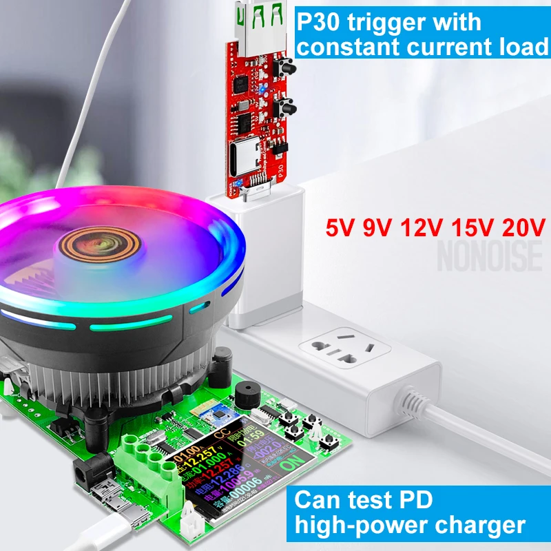 ATORCH-señuelo de carga rápida tipo C, USB C, PD2.0/3,0, Detector de gatillo, compatible con 5V, 9V, 12V, 15V, 20V, salida de voltaje fijo para