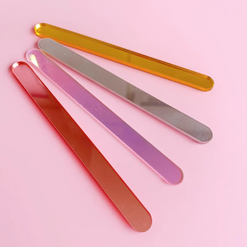 10pcs Cakesicle Sticks Acrylic Cake Topper Wedding Gold Sliver Mirror Ice Cream Stick for Baby Birthday Party Cake Decorations