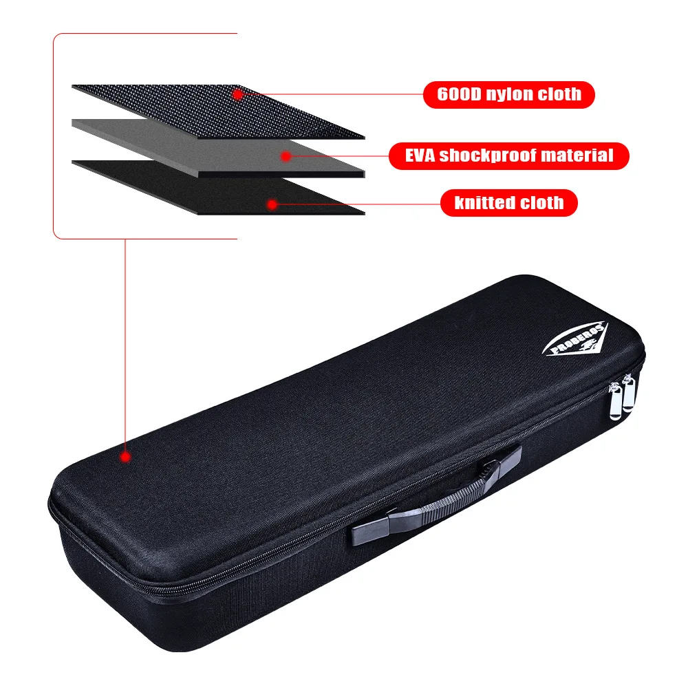 55cm EVA Shockproof Fishing Tackle Bag Portable Outdoor Fishing Rod Bags Reel Carry Bag Pole Storage Pack Built-in Sponge Case