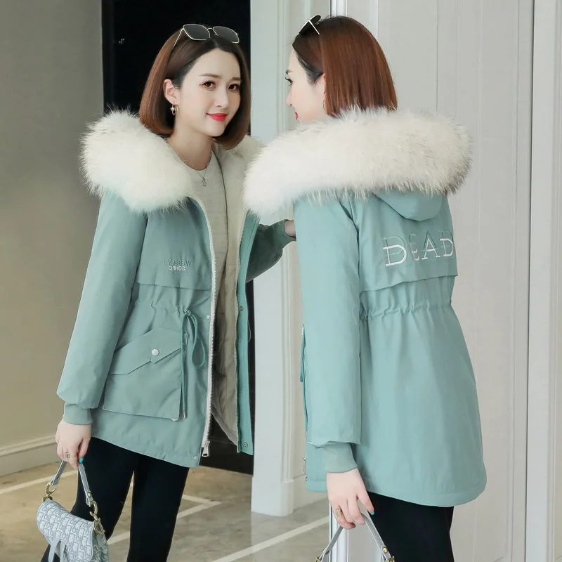 

New 2020 Women's Jackets Parkas Female Coat Winter Thicken Warm Hooded Outerwear Winter Jacket Women's Down Cotton Jacket AH510