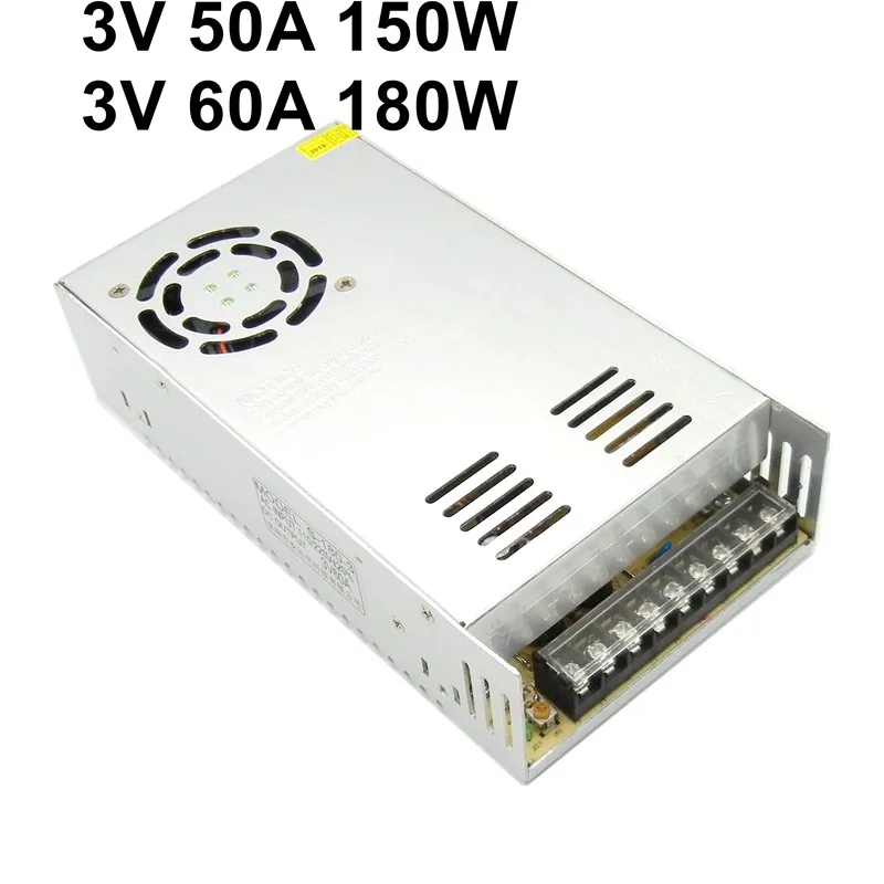 3v 50A 60A安定化スイッチング電源110v 220v acにdcトランス150ワット180ワット工業用監視システムスイッチ · ドライバ