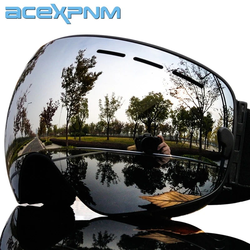 ACEXPNM  Brand Ski Goggles Men Women Snowboard Goggles Glasses for Skiing UV400 Protection Snow Skiing Glasses Anti-fog Ski Mask