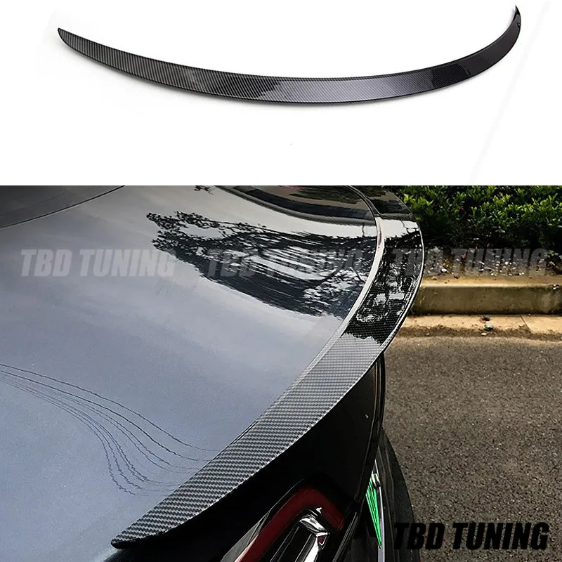 Carbon Fiber Look/Effect Rear Trunk Spoiler For Tesla Model 3 2016 2017 2018 2019 2020 Wing Spoiler Car Styling