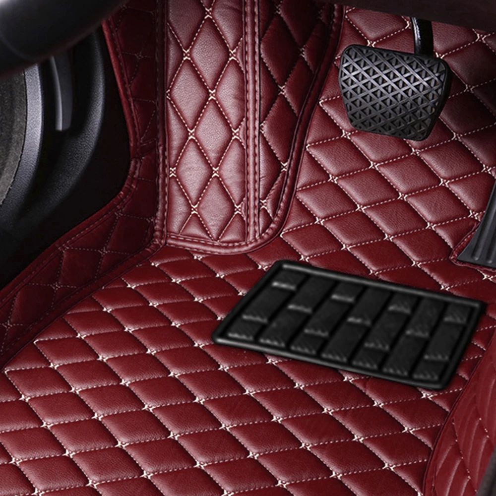 

Muchkey Custom Car Floor Mats For Grand SantaFe 6Seat 2013 2014 2015 2016 2017 Carpets Leather Rugs Auto Interior