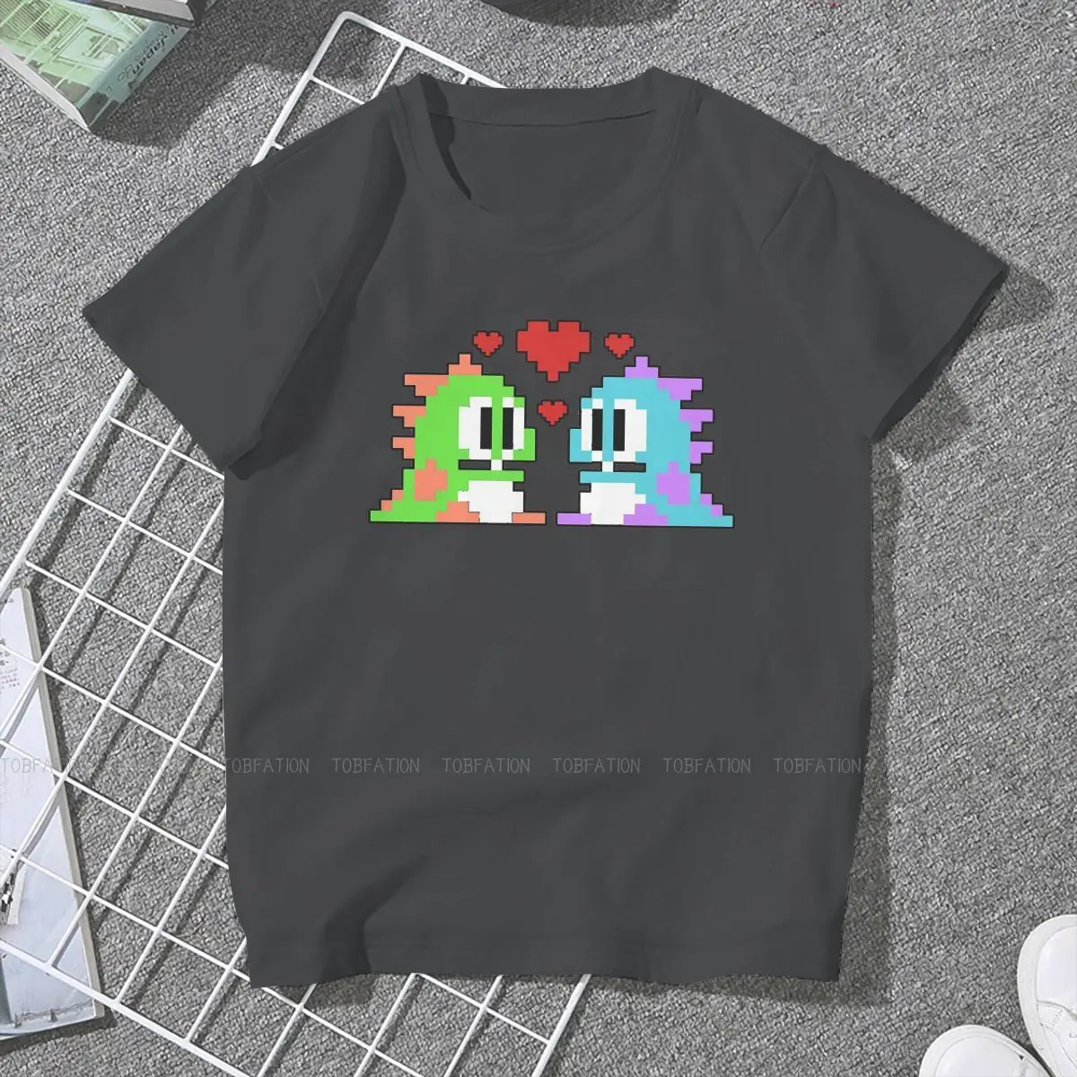 Bubble Bobble Game Girls T Shirt Love Female Tops 4XL Harajuku Kawaii Tees Ladies Cotton Tshirt