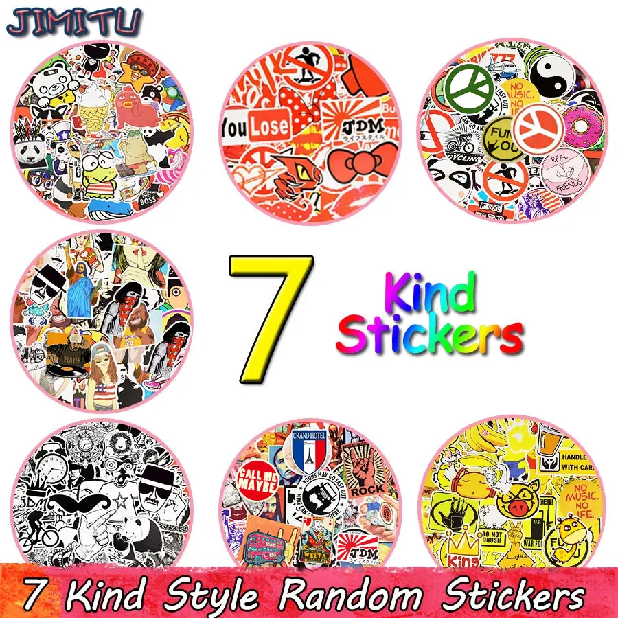 

50 PCS Random Stickers Graffiti Anime Punk JDM Sticker for Kids DIY Skateboard Travel Case Laptop Car Bike Fridge Guitar Sticker