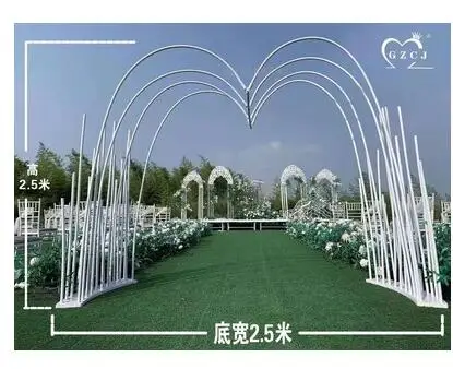 New wedding props love arch outdoor wedding flower frame arch stage layout welcome area decoration Beautiful Chen