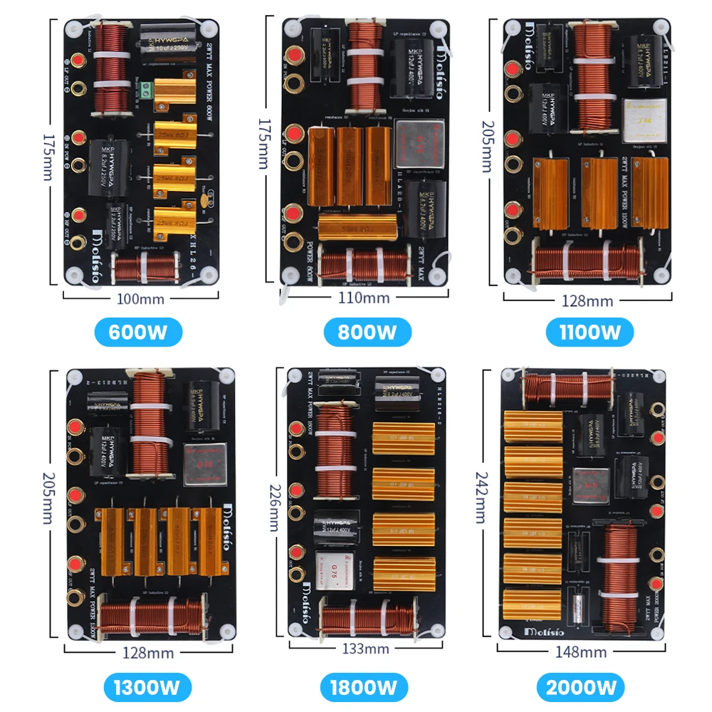 AIYIMA 2 ウェイ 600 ワット 2000 ワットスピーカークロスオーバー高音 + 低音 Hifi プロフェッショナルステージ周波数分周器フィルター 8-18 インチスピーカー用