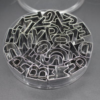 26PCS Cookie Cutter Stainless Steel Alphabet Number Letter Shape Cookie Cutter Mold Biscuit Mold DIY Cake Moulds Baking Tools