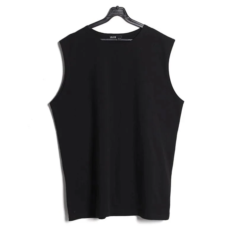 Men's Vest Sleeveless T Shirt Summer New Korean Leisure Straight Tube Large Size Sleeveless T Shirt