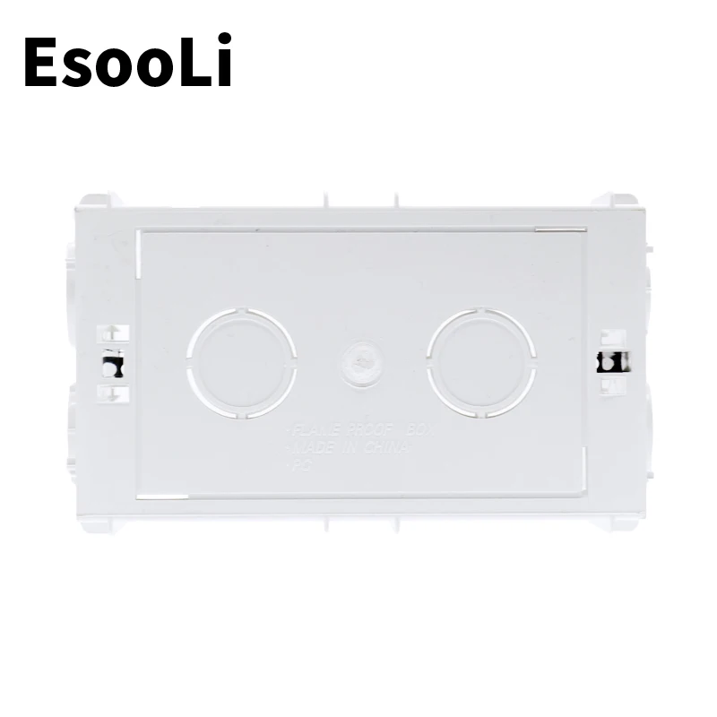 EsooLi Wall Mounting Box Internal Cassette White Back Box 137*83*56mm For 146mm*86mm Standard Touch Switch and USB Socket