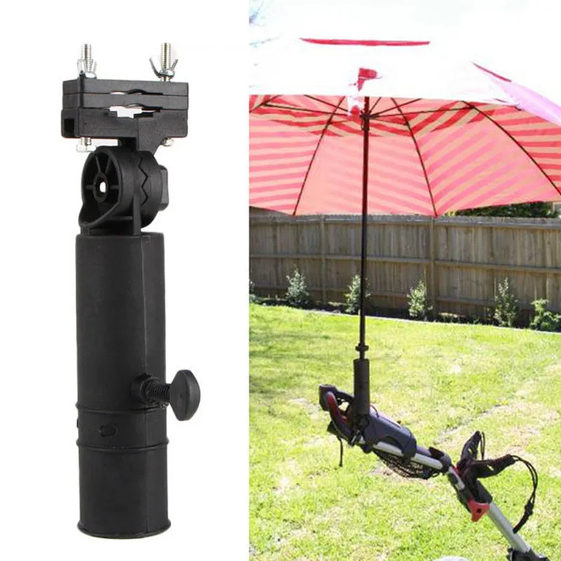 Universal Adjustable Black Golf Cart Umbrella Holder Stand For Buggy Cart Baby Stroller Pram Wheelchair Trolley Accessories