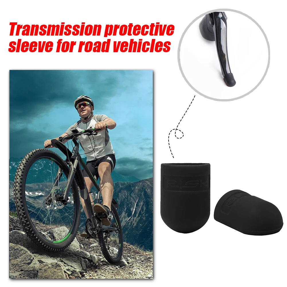 RISK 2pcs Silicone Road Bike Shift Brake Lever Bracket Cover Anti-scratch Bicycle Covers Sleeve Cycling Accessories