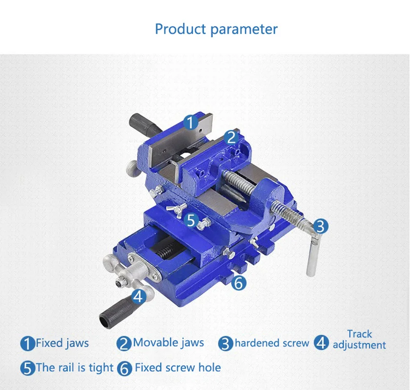 Milling Machine Two-way Movable Bench Drill Flat Pliers Precision Fixture Tool Heavy Cast Iron Flat Vise