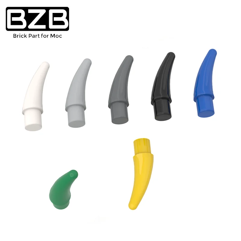 BZB MOC-Pièces de blocs de construction pour enfants, griffe de barbe, corne à dents, corps d'animal, briques de bricolage, accessoires de jouets, 53451, 10 pièces