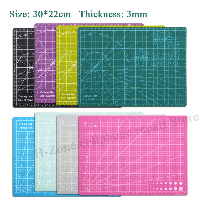 A4 colorful PVC Cutting Mat Pad Double-sided Patchwork Cut Pad Patchwork Tools Manual DIY Model Tool Cutting Board Self-healing