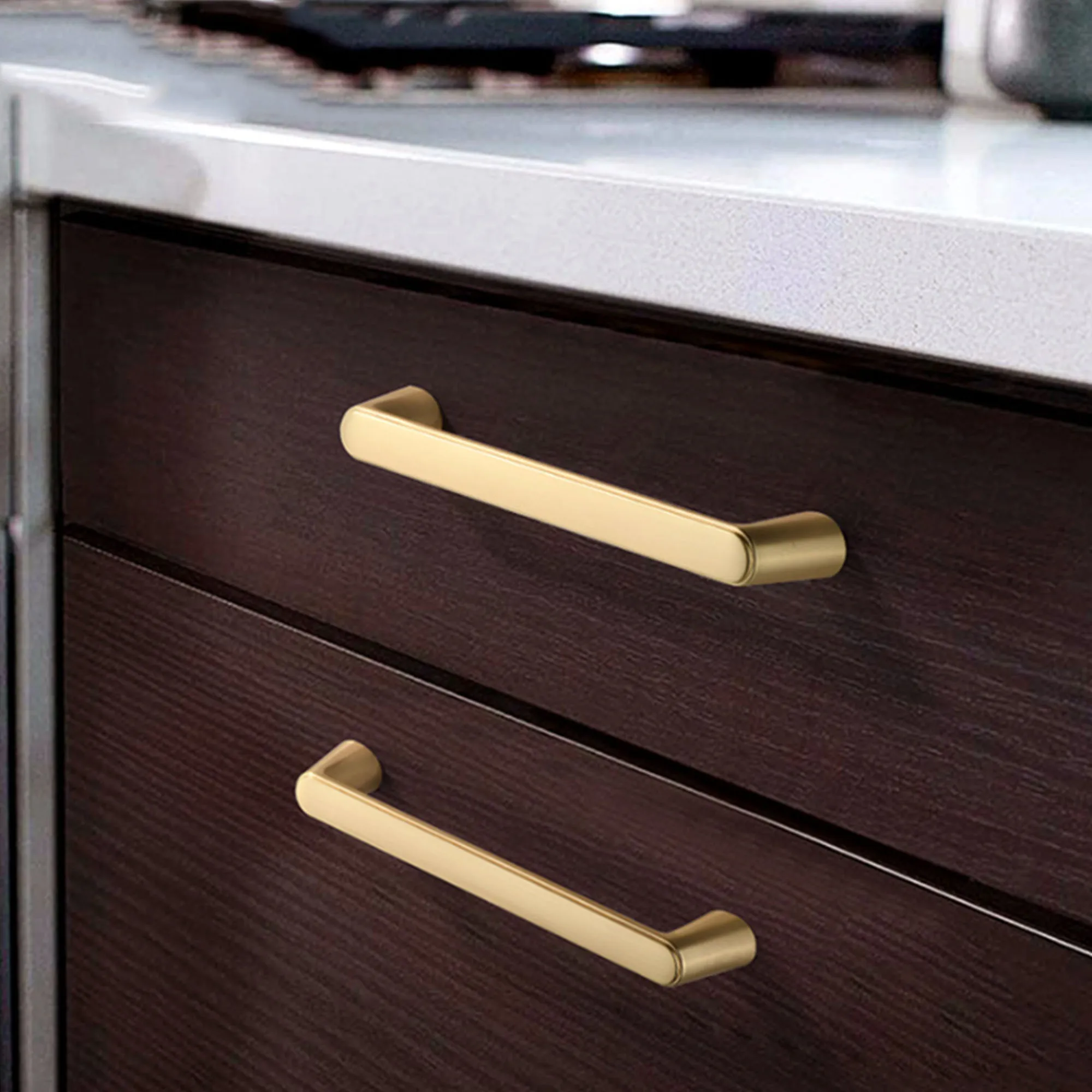 MFYS Vintage Furniture Handles Zinc Alloy Brushed Gold Kitchen Cabinet Pulls Retro Door Knobs Wardrobe Dresser Pulls Handle