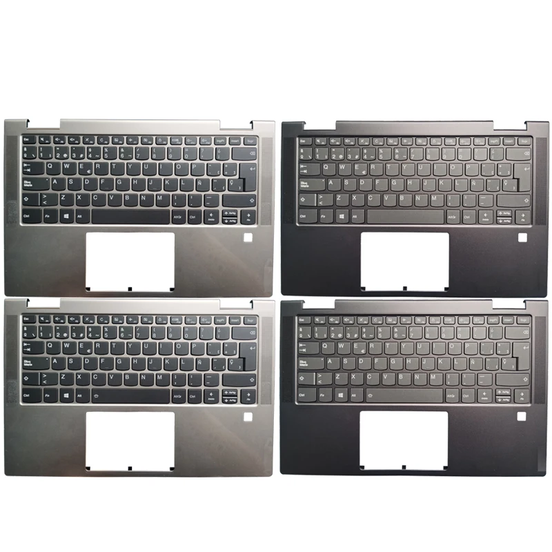 

New Spanish laptop keyboard for Lenovo Yoga C740-14 C740-14IML SP with Palmrest Upper Case No touchpad