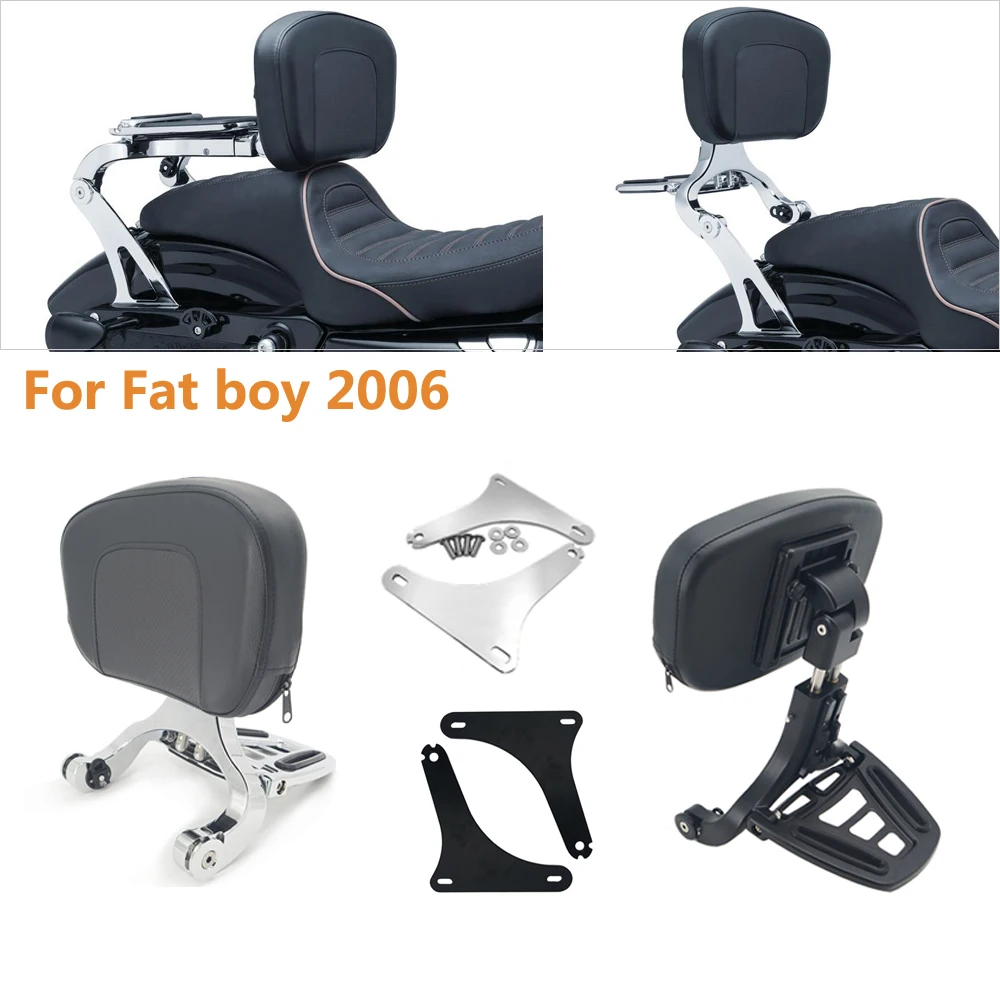 Motorcycle Multi-Purpose Driver Passenger Backrest For Harley models Fat boy 2006