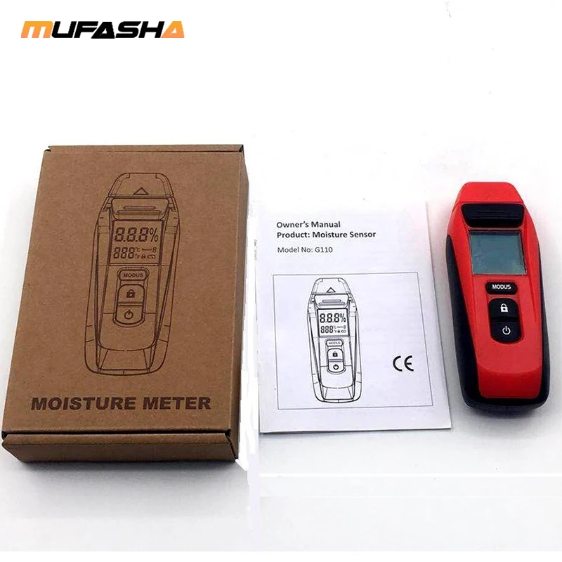 MUFASHA Digital Wood Moisture Meter  Hygrometer Timber Damp Detector