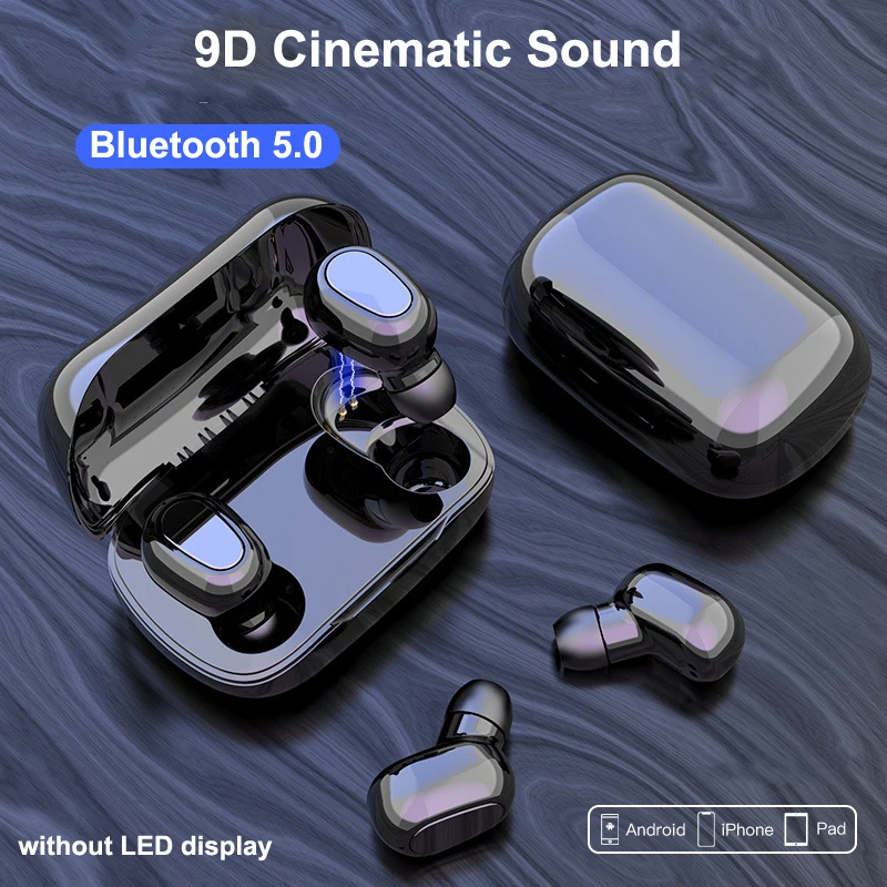 Bluetooth 5.0 Wirless Earphone HIFI Stereo Bass Headphones MicHeadset Waterproof LED Display Earbuds for Samsung Xiaomi Note 10