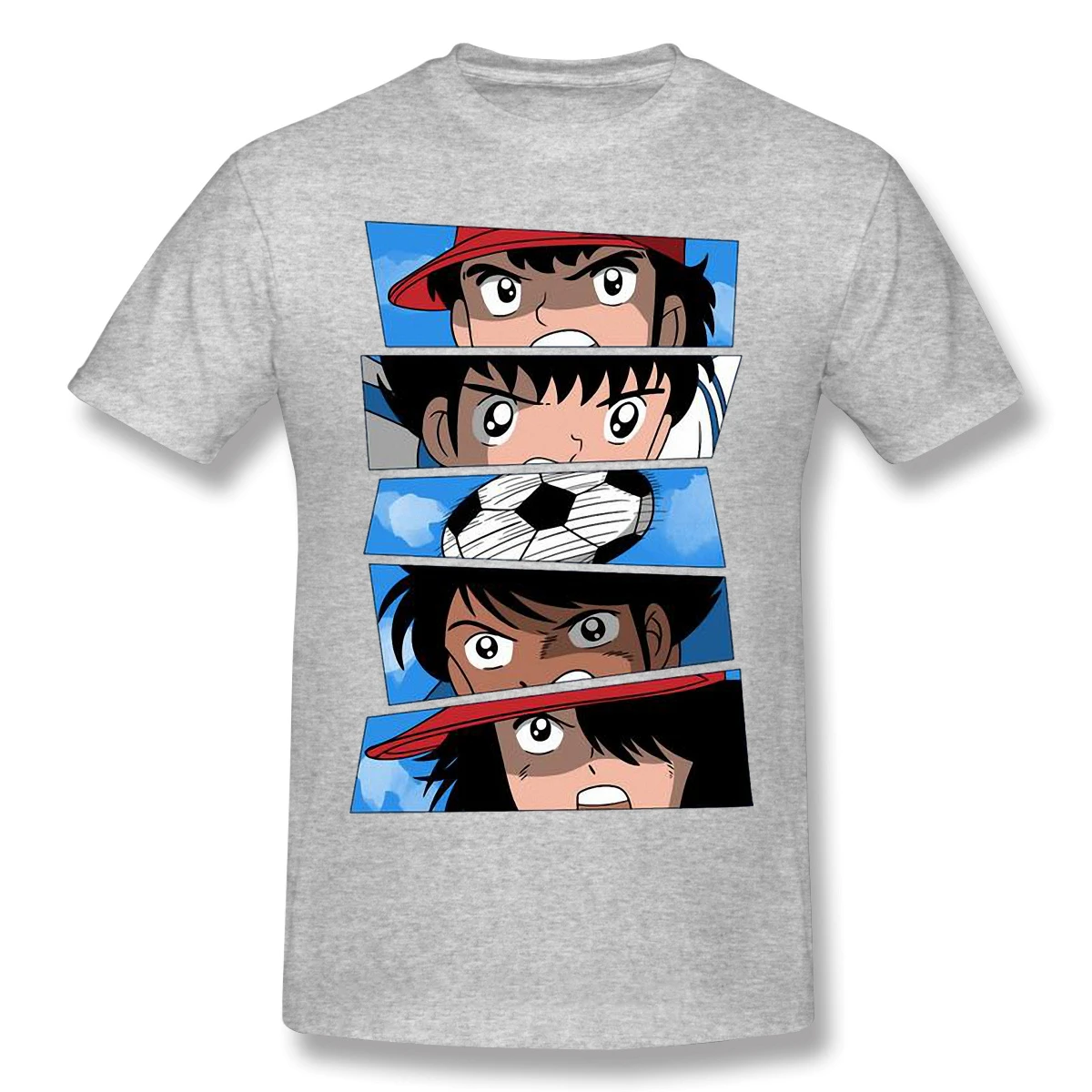 BALL IS LIFE Tops Clothes Streetwear Design Captain Tsubasa About Football Anime Cotton Men T-Shirt