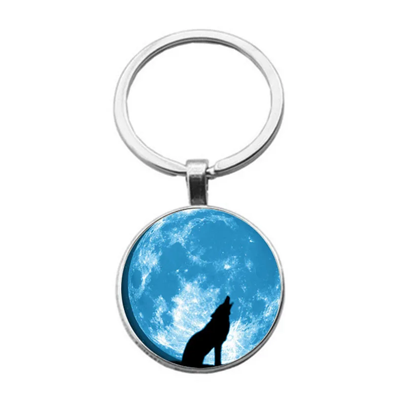 Alloy Handmade Fashion Key Ring Wolf Totem Keychain Cangyuan Wolf Black Wolf Keychain Howling Wolf Friend Gift Animal Lover Keyc
