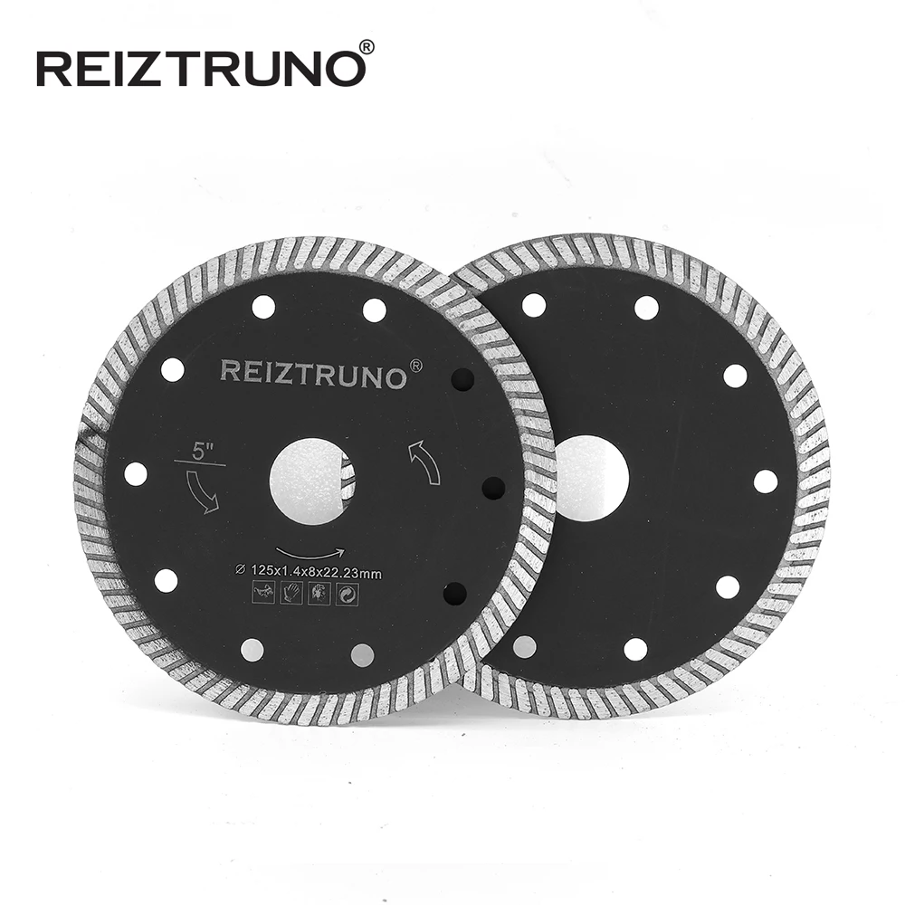 REIZTRUNO 5 "Hot premuto sinterizzato Turbo Rim Diamante Seghe lama Piastrelle Disco di Taglio per il taglio di porcellana, piastrelle di ceramica, piastrelle di Marmo