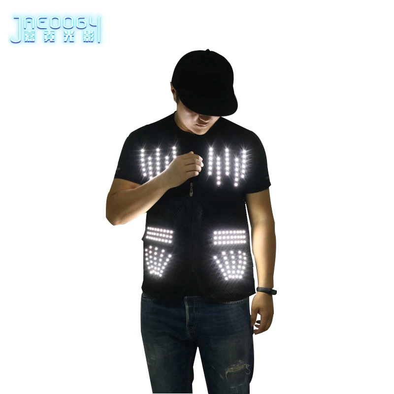 

LED Luminous Vest, Night Performance, Lighting Costume, Suitable for Party, DJ Stage, Singing and Dancing Props