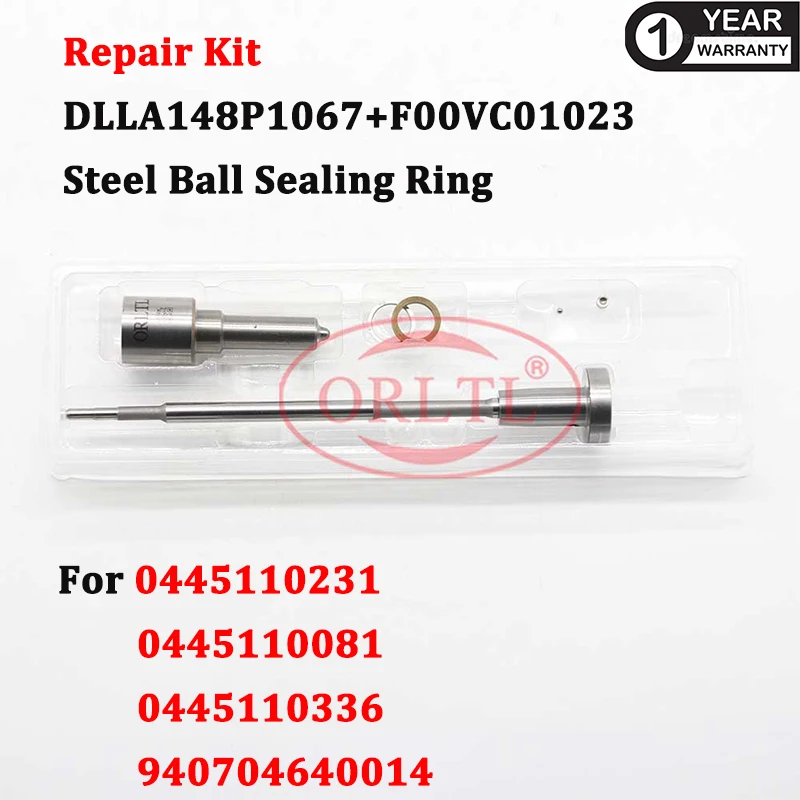 

Common Rail Nozzle DLLA148P1067 0433171693 Sprayer Valve F00VC01023 Repair Kits For MAN VW 0445110231 0445110081 0445110336