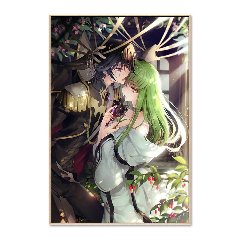 CODE GEASS Anime Posters Canvas Painting Lelouch/C.C Wall Decor Posters Wall Art Decoration Painting Home Room Decor Picture