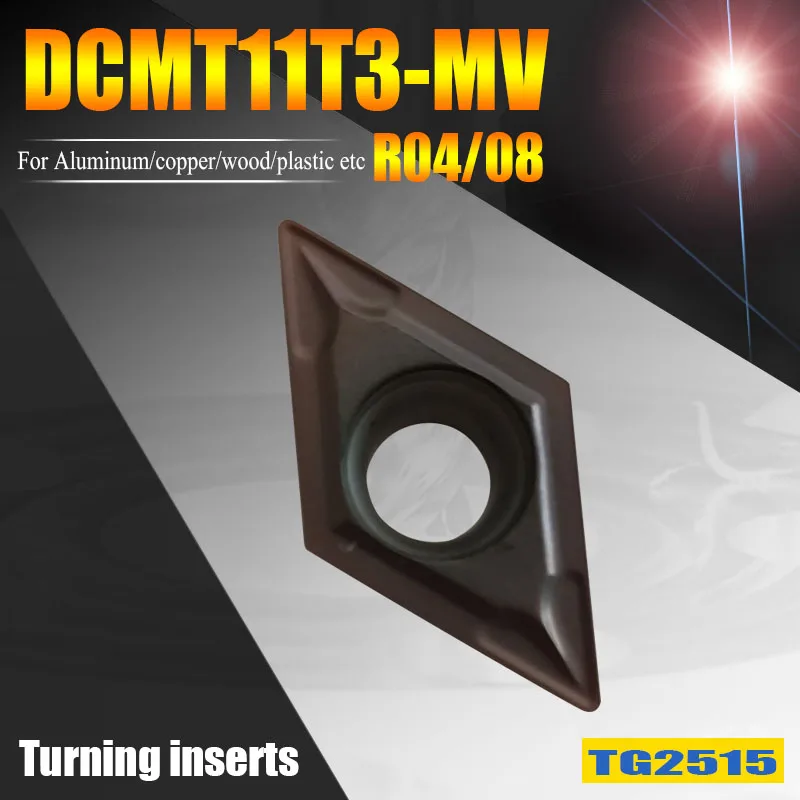 

DCMT11T304-MV DCMT 11T3 internal turning tools carbide inserts DCMT11T308 MV CNC tools boring cutter inserts for metal steel