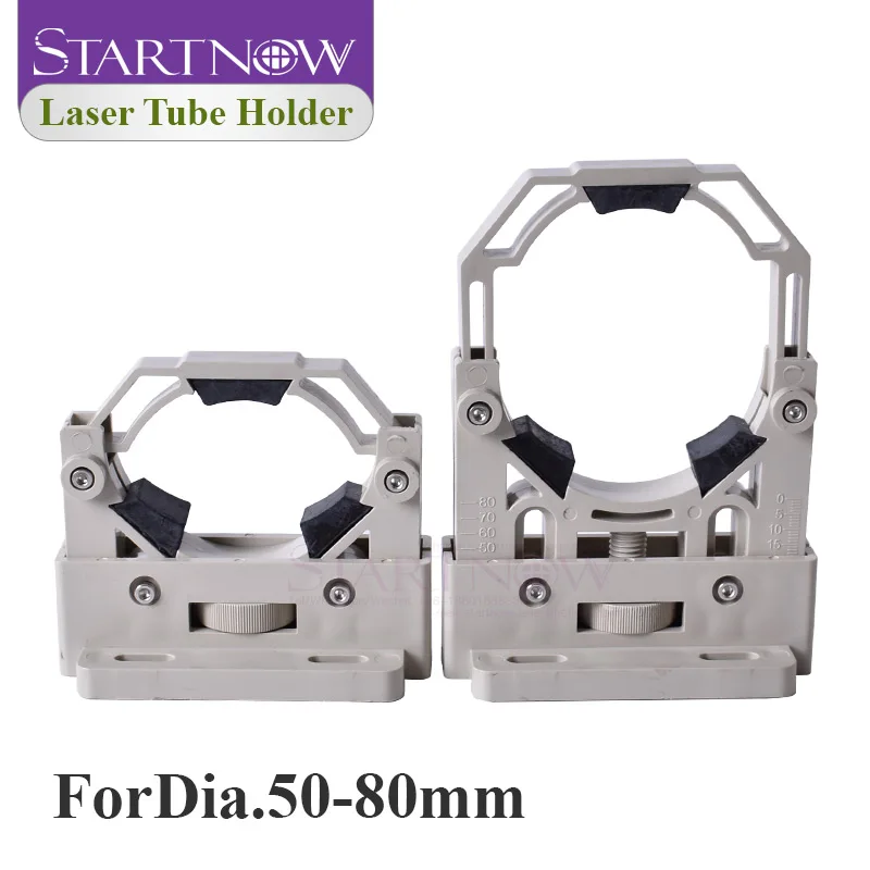 Startnow 50-80mm Uchwyt do tuby laserowej, elastyczna podstawa, regulowany plastikowy wspornik do lampy, części zamienne do maszyn laserowych CO2