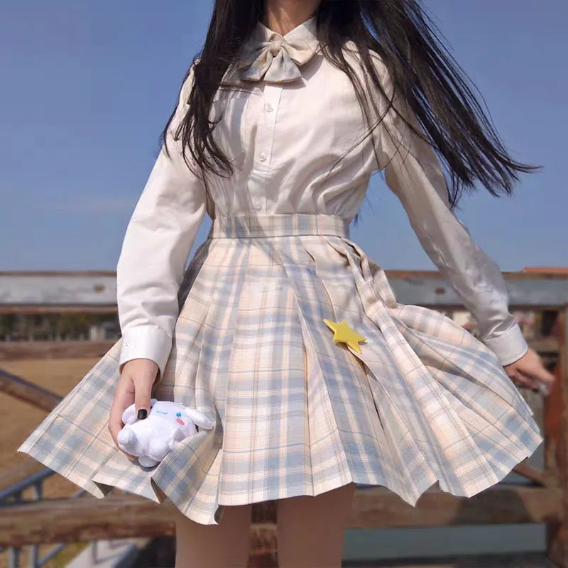 Lemon & Sea Salty-uniformes JK para estudiantes, dulce uniforme escolar japonés de manga larga/corta, traje de marinero, trajes de Falda plisada