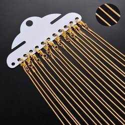 Wholesale 12pcs/lot 1.2mm Copper Round Snake Chain Necklace with Lobster Clasps for DIY Jewelry Making
