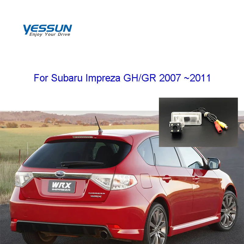 Car License Plate Camera For Subaru Impreza Hatchback GH GR 2007~2011 Trajectroy Dynamic Reversing Camera 1280*720P