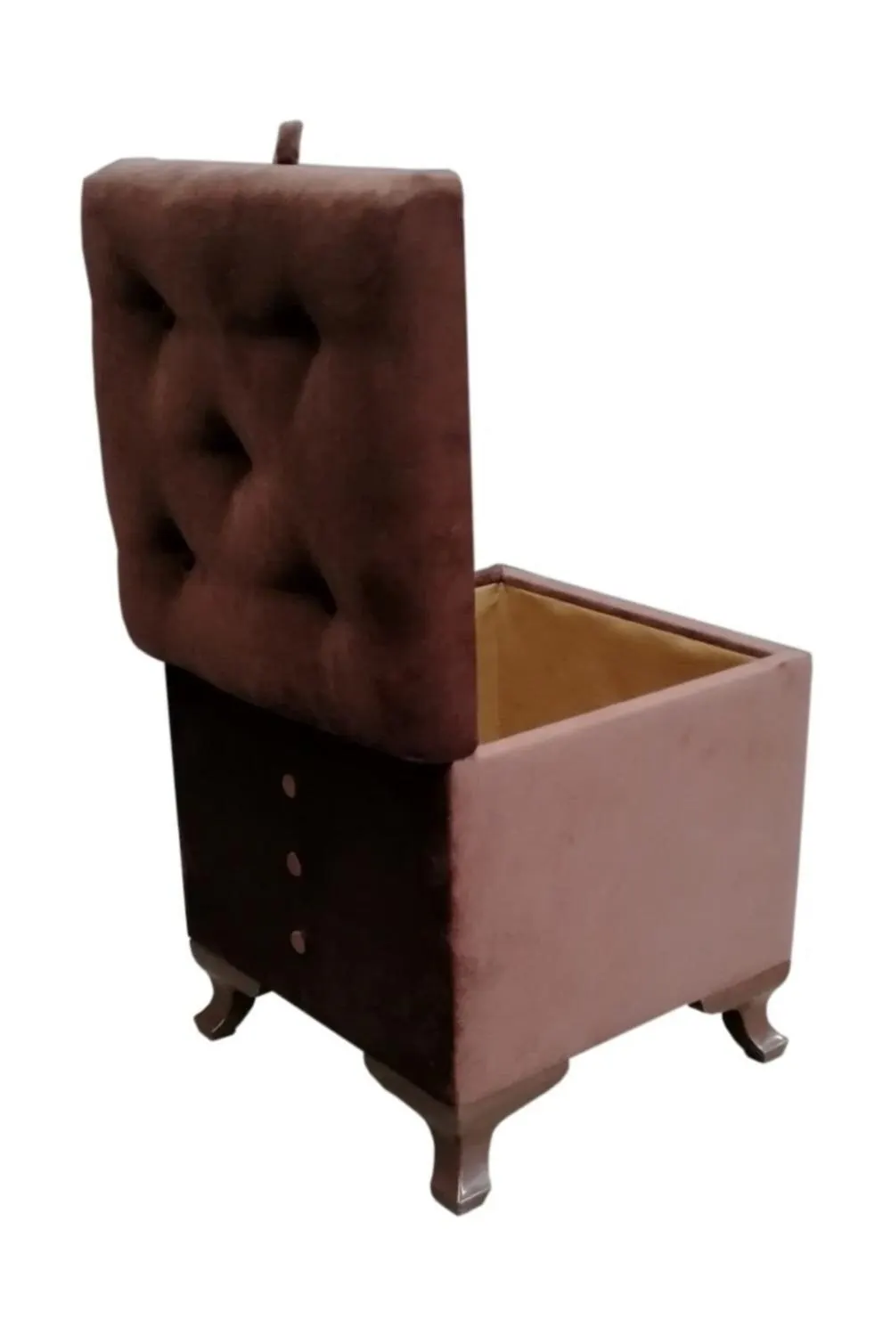 Ertok Storage Pouf Armchair Fabric Buttoned Brown Pouffe Sofa Living Room Plegable Sgabello Ladder Fauteuil Gonflable Taburete