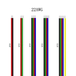 50/100m 22AWG Led Strip Light Wire CabIe 2/3/4/5/6Pin For WS2812B WS2811 SK6812 5050 2835 5730 EIectric Extension CabIe Wire