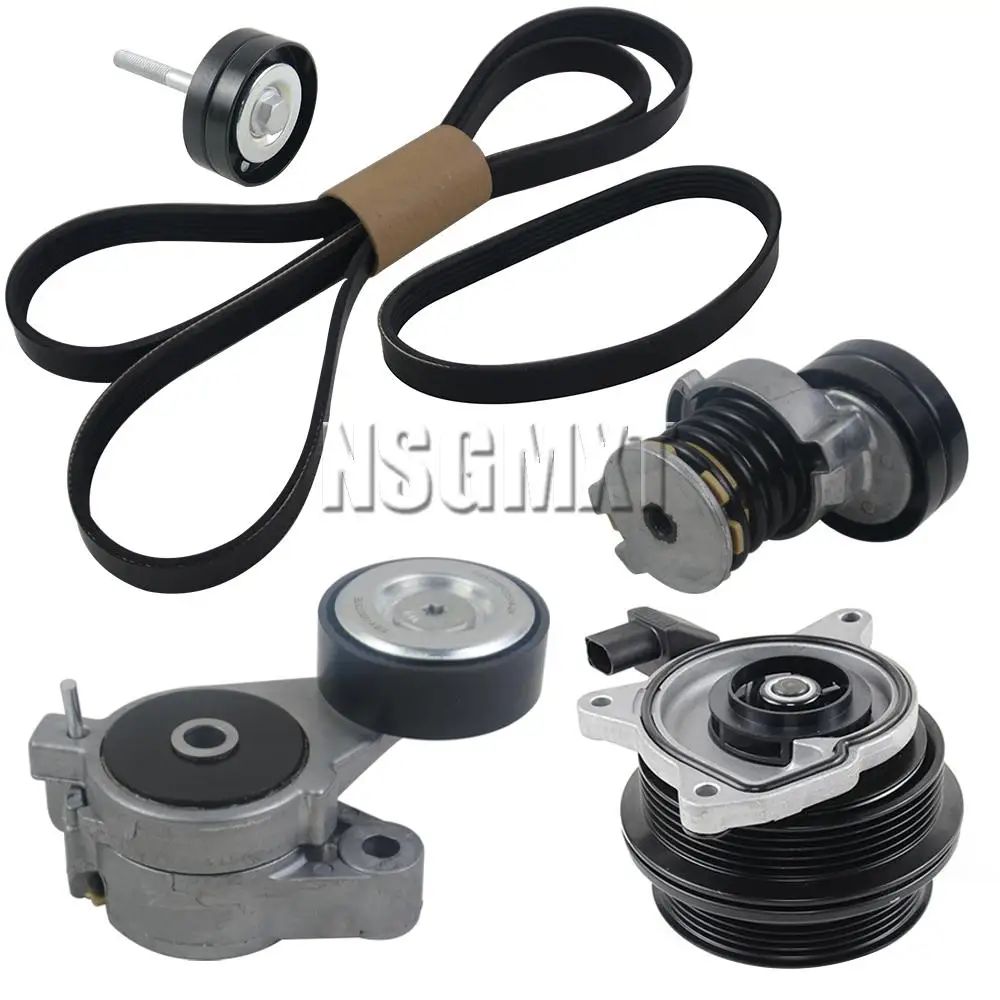 AP01 Water Pump & Belt & Tensioner Kit for Audi A1 A3 VW Beetle Golf Tiguan Jetta Passat Seat Ibiza Fabia 1.4 TSIon 03C121004G