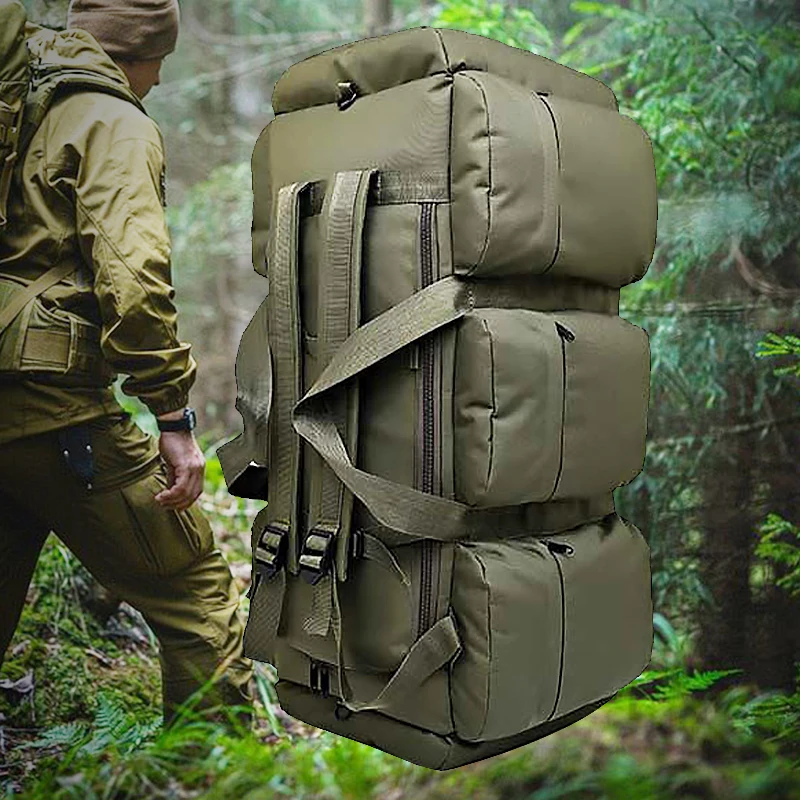 Bolsas de viaje de gran capacidad para hombres, mochila táctica militar de lona, impermeable, senderismo, escalada, Camping, XA216K, 90L