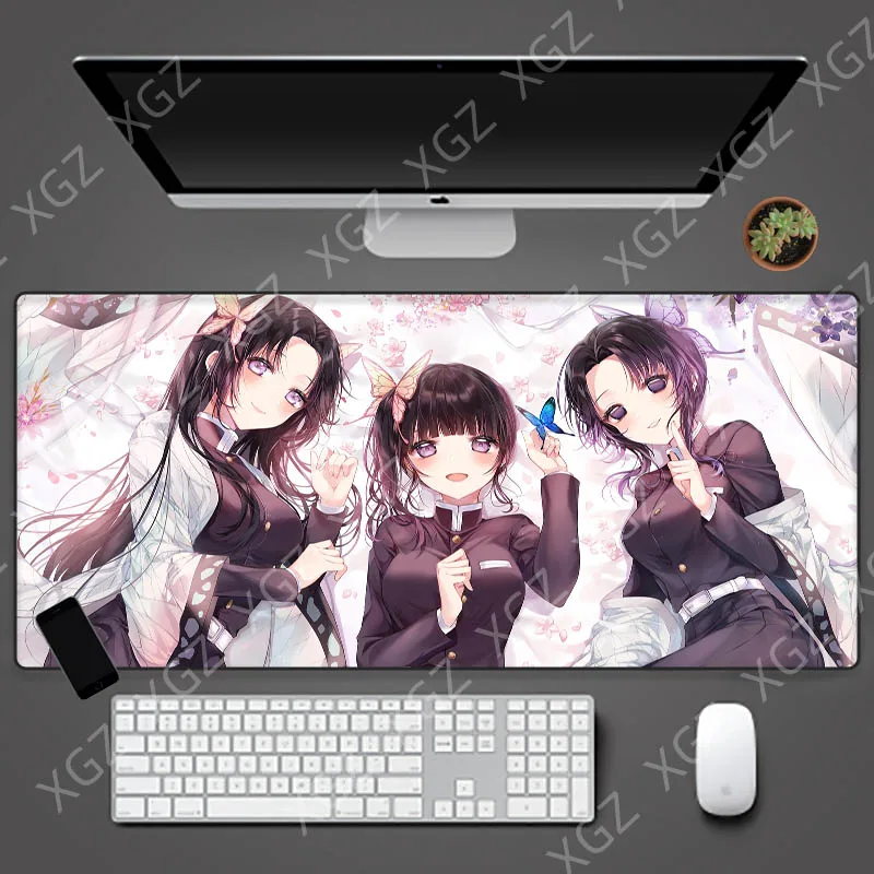 XGZ Special Offer Large Mouse Pad Black Seaming Cartoon Sexy Cute Laptop Desk Mat Anime Big Breast Girl Non-slip Universal XXL