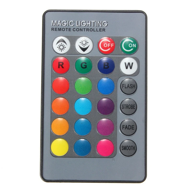 1Pcs 24 Keys Mini RGB IR Wireless Remote Controller For Globe Bulbs RGB Light Lamp LED Strip Lights Without Battery