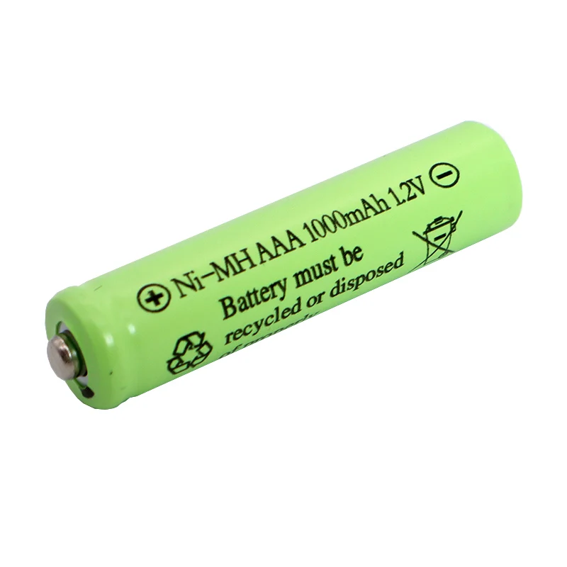 1.2v AAA Batteries 1000mAh Rechargeable NI-Mh Battery 1.2V Ni-Mh aaa For Electric remote Control car Toy RC ues